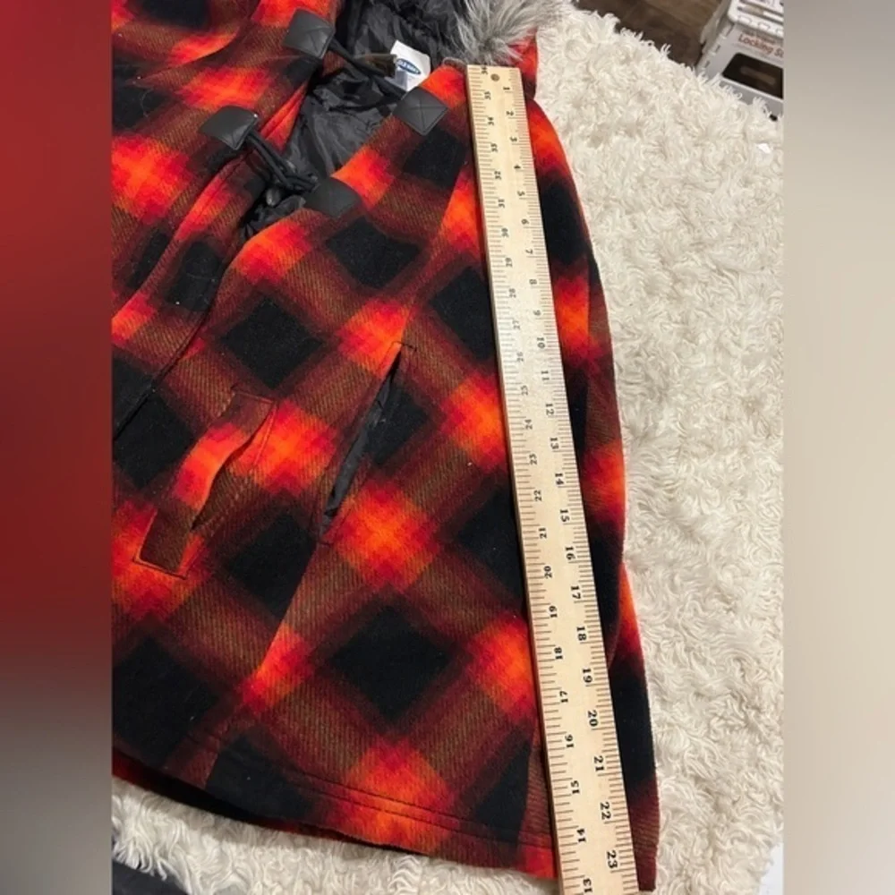 Old Navy Red‎ and Black Plaid Kids Cape